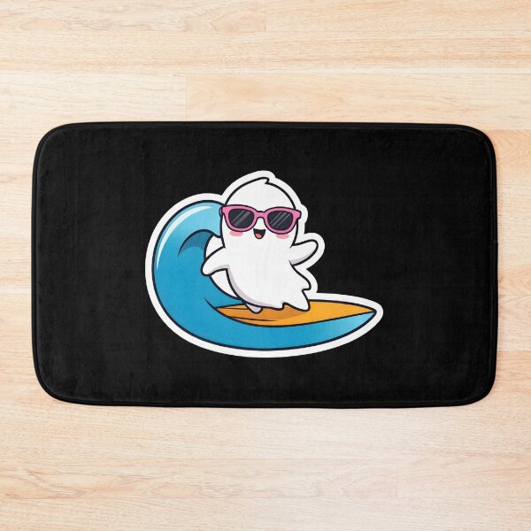 Item preview, Cute Surfing Ghost Summer Vibes Kawaii Beach Sticker designed and sold by KCasual.