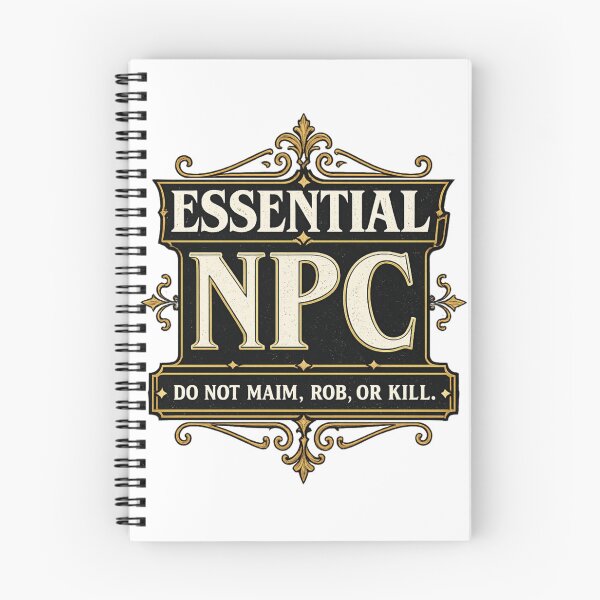 Item preview, Essential NPC | Vintage Gaming Quote T-Shirt Design | Retro RPG Typography designed and sold by Saeed  Ahmad.