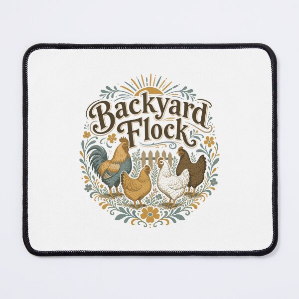 Item preview, Backyard Chickens Rooster and Hen Happy Free Range designed and sold by AntiqueImages.