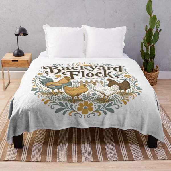 Item preview, Backyard Chickens Rooster and Hen Happy Free Range designed and sold by AntiqueImages.