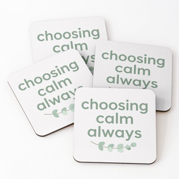 Item preview, Choosing Calm Always – Healing Lifestyle Affirmation Quote designed and sold by CosmicQuietStudio.