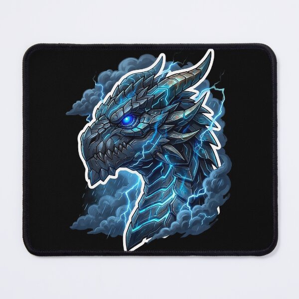 Item preview, Ancient Storm Dragon Head Lightning Fantasy Gaming Sticker designed and sold by bug4j_DragonLab.