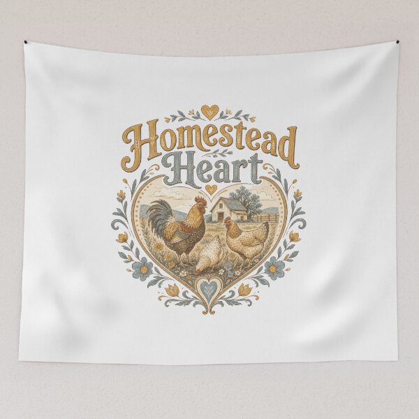 Item preview, Homestead Heart Chickens Farm Life Rustic Design designed and sold by AntiqueImages.