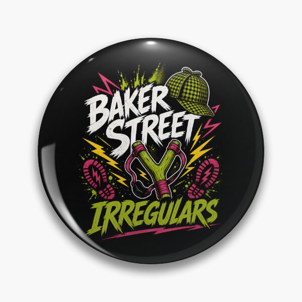 Item preview, Sherlock Holmes Baker Street Irregulars Neon Grunge Graphic Art designed and sold by Fenay Designs.