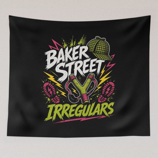 Item preview, Sherlock Holmes Baker Street Irregulars Neon Grunge Graphic Art designed and sold by Fenay Designs.