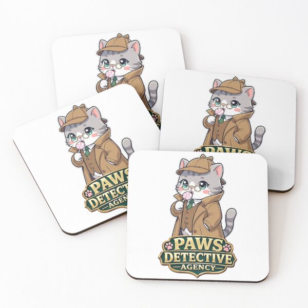 Item preview, Paws Detective Agency – Cute Sherlock Cat Sticker designed and sold by MurkCraft.