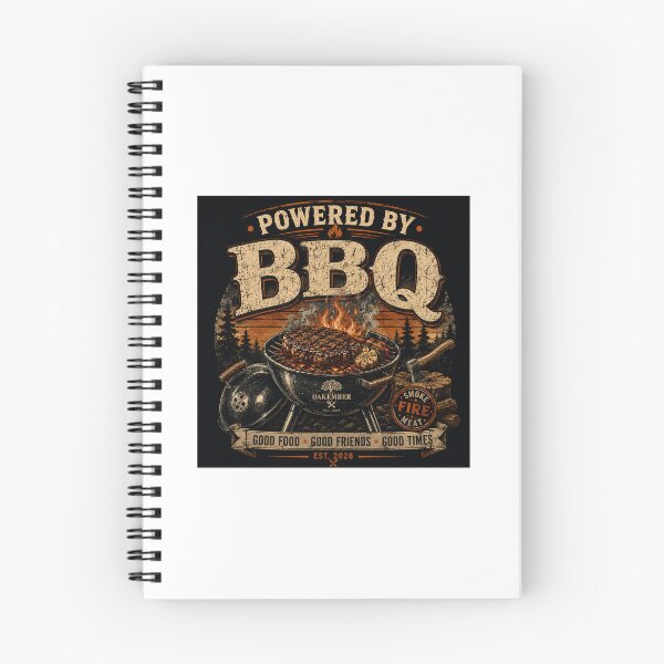 Item preview, Powered by BBQ | Vintage Grill Master Retro Design designed and sold by OakEmber.
