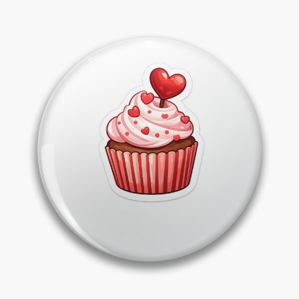 Item preview, Cute Valentine Cupcake Sticker | Heart Dessert | Kawaii Love Cupcake | Transparent PNG designed and sold by Ishratparween11.