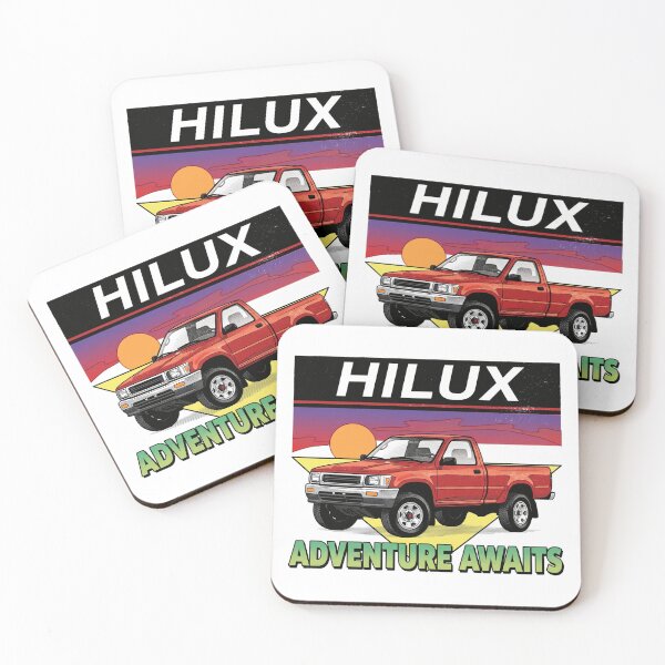 Item preview, Retro Style Hilux Truck 90s Adventure Awaits Offroad [White Shirt Only] designed and sold by Off-Road-Zone.