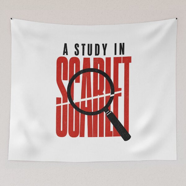 Item preview, Sherlock Holmes A Study in Scarlet Minimalist Typography Design designed and sold by Fenay Designs.