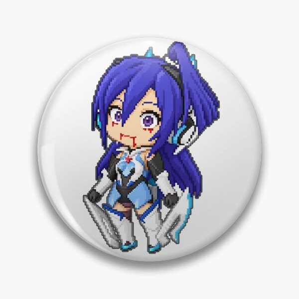 Artikelvorschau, Tsubasa Kazanari Chibi Pixel Art | Senki Zesshou Symphogear Niedlicher Retro-Sprite entworfen und verkauft von sabartgunpla.