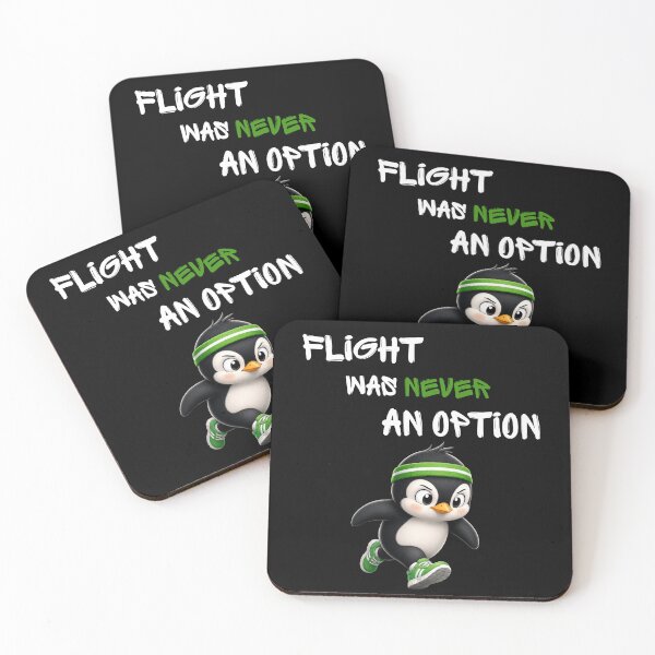 Item preview, Flight Was Never an Option Funny Running Penguin Design designed and sold by ZetkArt.