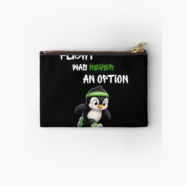 Item preview, Flight Was Never an Option Funny Running Penguin Design designed and sold by ZetkArt.