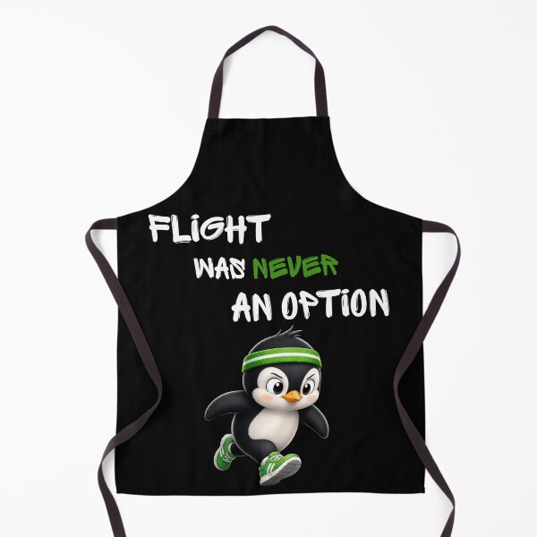 Item preview, Flight Was Never an Option Funny Running Penguin Design designed and sold by ZetkArt.