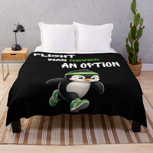 Item preview, Flight Was Never an Option Funny Running Penguin Design designed and sold by ZetkArt.