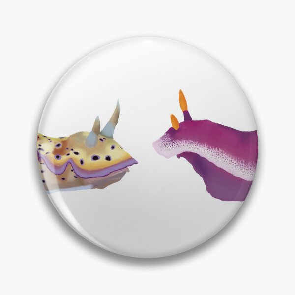 Item preview, Nudibranch duo - yellow and pink sea slug designed and sold by Poulpimousse.