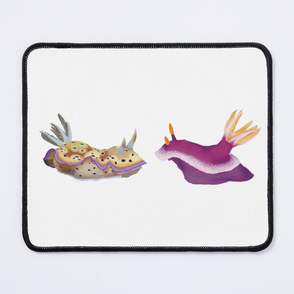 Item preview, Nudibranch duo - yellow and pink sea slug designed and sold by Poulpimousse.