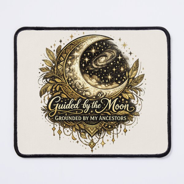 Item preview, Guided by the Moon, Grounded by My Ancestors | African Celestial Moon Art designed and sold by 'VARI'.