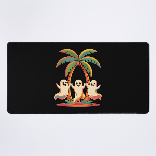Item preview, Cute Tropical Ghosts Summer Palm Trees Kawaii Beach Sticker designed and sold by KCasual.