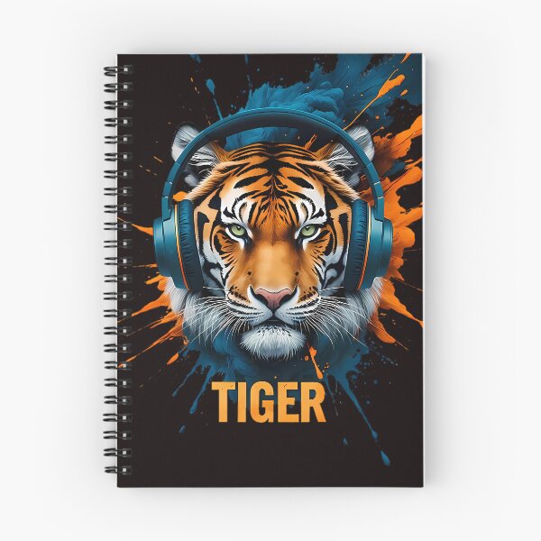 Item preview, Cool Tiger with Headphones designed and sold by Structure-Blue.