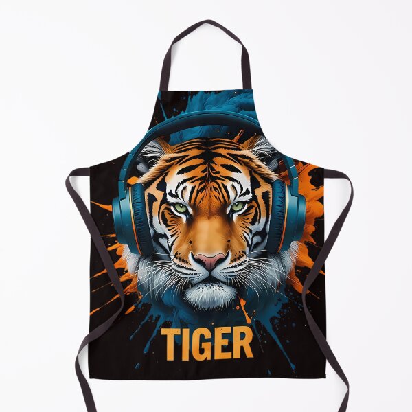 Item preview, Cool Tiger with Headphones designed and sold by Structure-Blue.