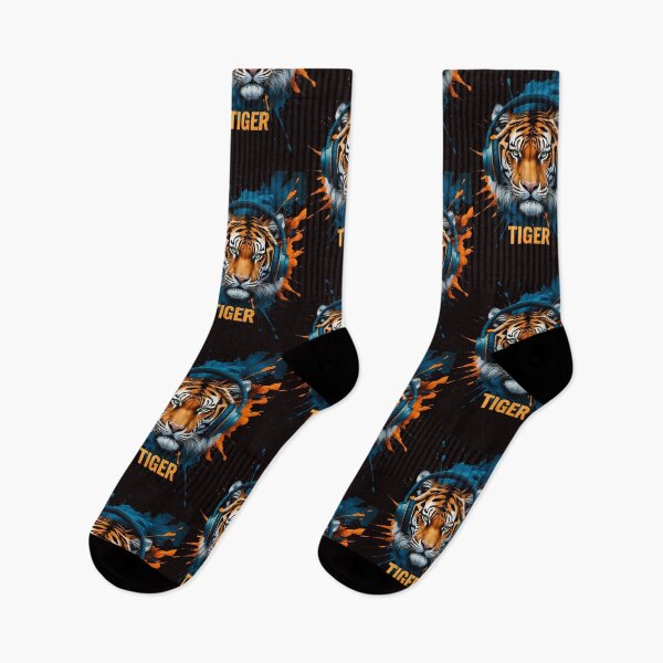 Item preview, Cool Tiger with Headphones designed and sold by Structure-Blue.