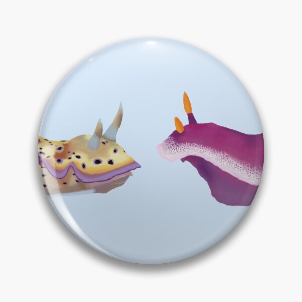 Item preview, Nudibranch duo - yellow and pink sea slug - blue designed and sold by Poulpimousse.