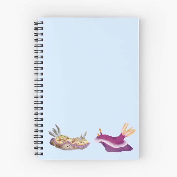 Aperçu de l'œuvre Duo de Nudibranche - limace de mer jaune et rose - bleu créée et vendue par Poulpimousse.