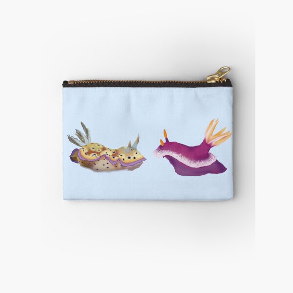 Item preview, Nudibranch duo - yellow and pink sea slug - blue designed and sold by Poulpimousse.