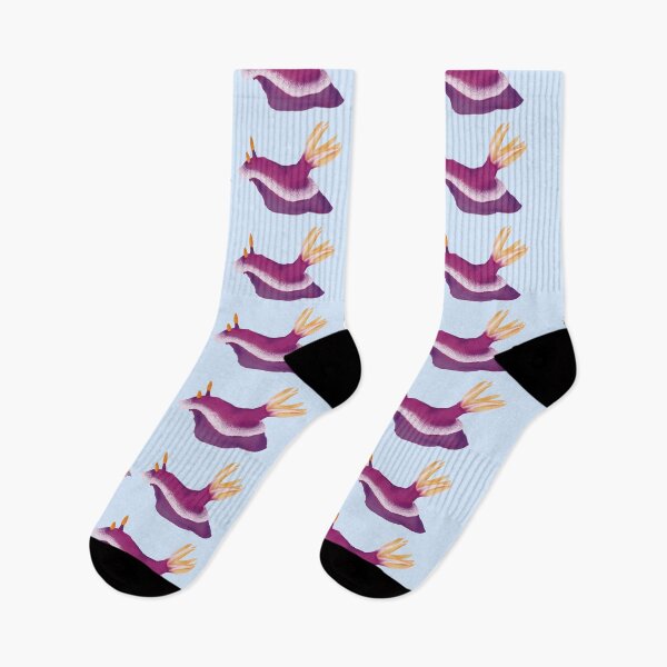 Item preview, Nudibranch duo - yellow and pink sea slug - blue designed and sold by Poulpimousse.