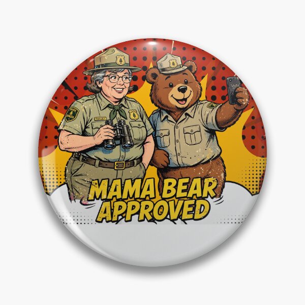 Item preview, Mama Bear Approved Female Park Ranger Selfie Comic Art Woman Park Ranger Gift designed and sold by Neurospicy Trolls.
