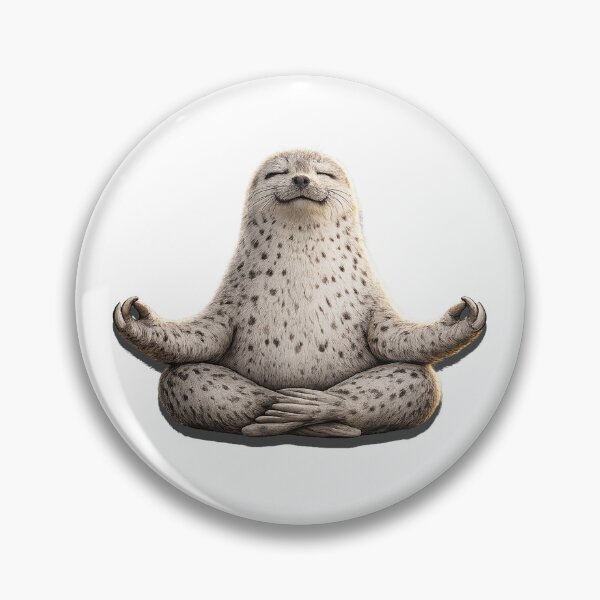 Item preview, A seal practicing yoga – a funny meditative seal in the lotus pose designed and sold by Ach&Koor.