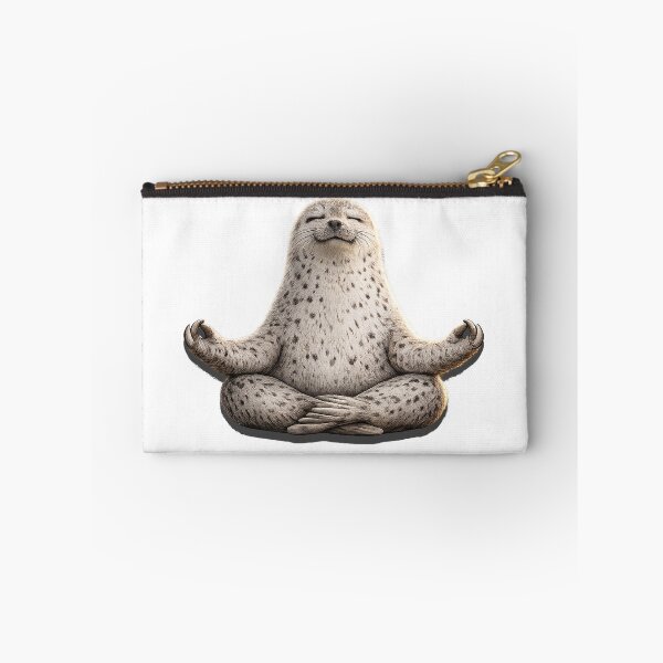 Item preview, A seal practicing yoga – a funny meditative seal in the lotus pose designed and sold by Ach&Koor.