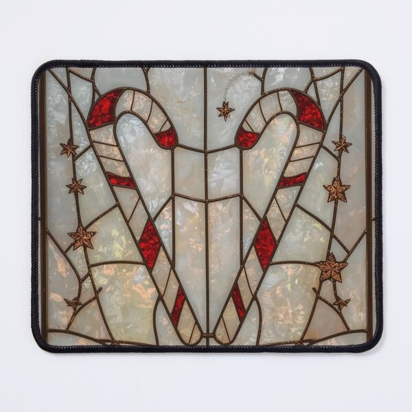 Item preview, Christmas Stained Glass: Candy Canes and Moon designed and sold by BriSher.