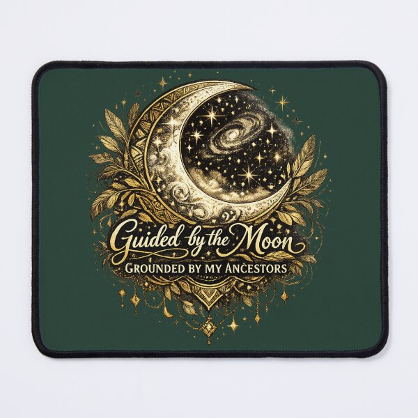 Item preview, Guided by the Moon, Grounded by My Ancestors | African Celestial Moon Art designed and sold by 'VARI'.