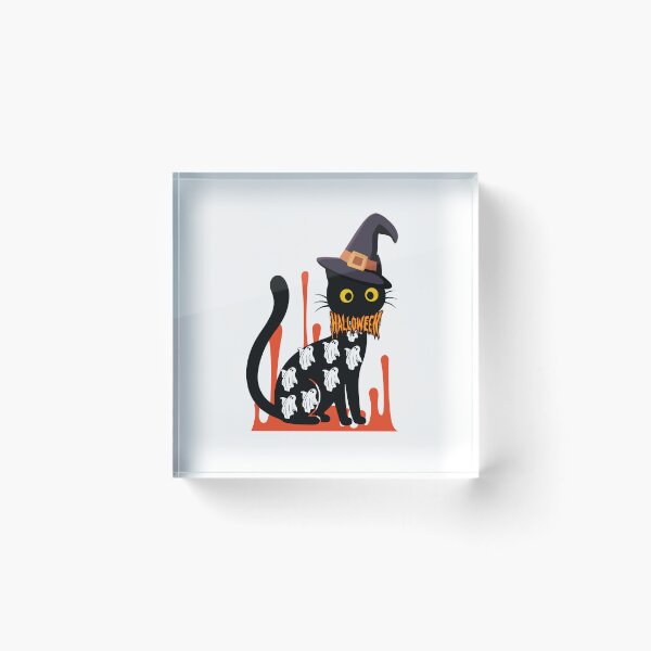 Item preview, Cute Halloween Black Cat Ghost Costume Witch Hat Spooky Kawaii Design designed and sold by Palette _Vibes.