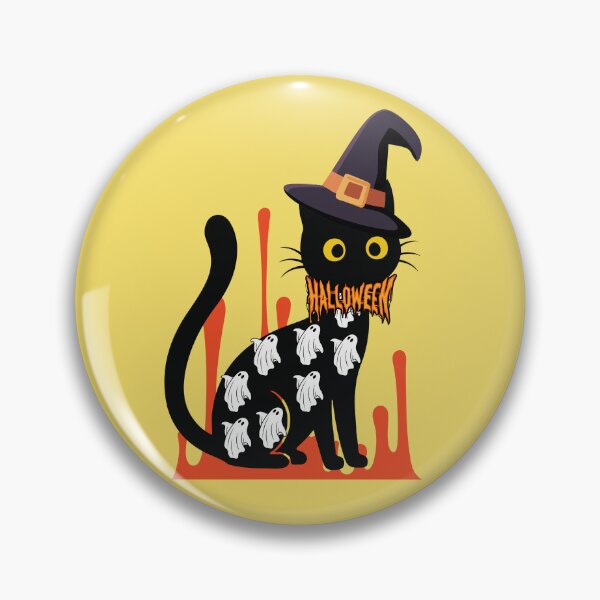Item preview, Cute Halloween Black Cat Ghost Costume Witch Hat Spooky Kawaii Design designed and sold by Palette _Vibes.