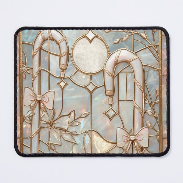Item preview, Christmas Stained Glass: Candy Canes and Moon designed and sold by BriSher.