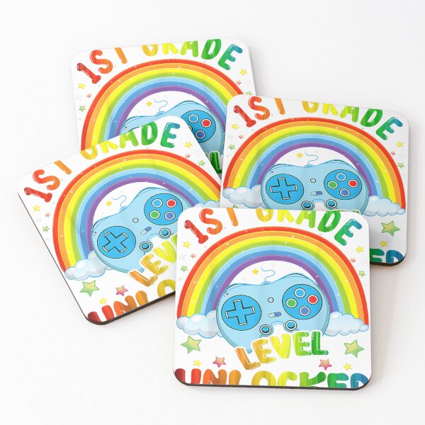 Artikelvorschau, Klassenstufe freigeschaltet Regenbogen Zurück zur Schule Jungen Mädchen entworfen und verkauft von Trezcharacts.
