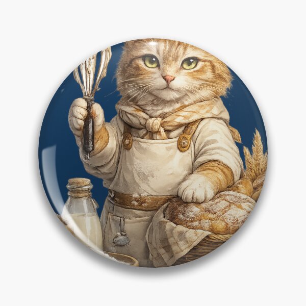 Item preview, Baker Cat | Cute Baking Typography Design designed and sold by VasiArtLab.