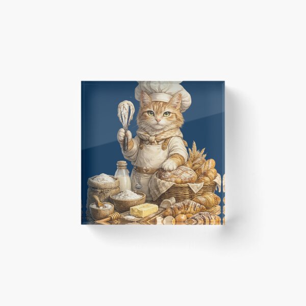 Item preview, Baker Cat | Cute Baking Typography Design designed and sold by VasiArtLab.