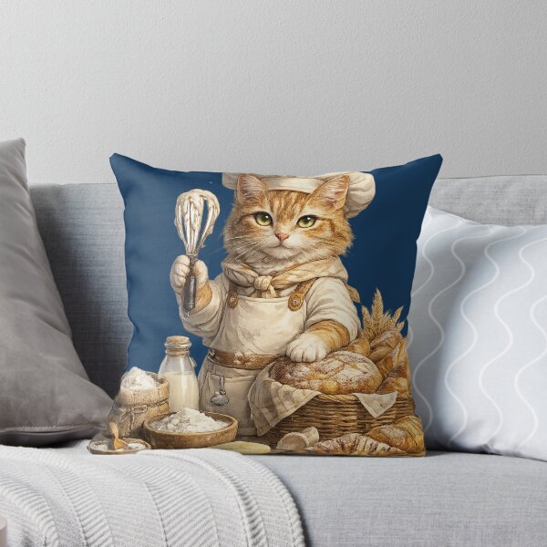 Item preview, Baker Cat | Cute Baking Typography Design designed and sold by VasiArtLab.
