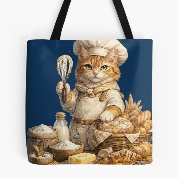 Item preview, Baker Cat | Cute Baking Typography Design designed and sold by VasiArtLab.