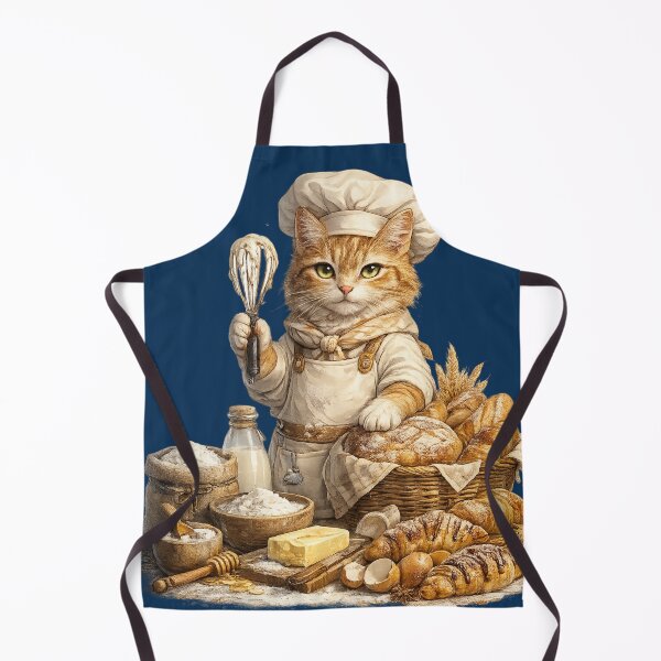 Item preview, Baker Cat | Cute Baking Typography Design designed and sold by VasiArtLab.