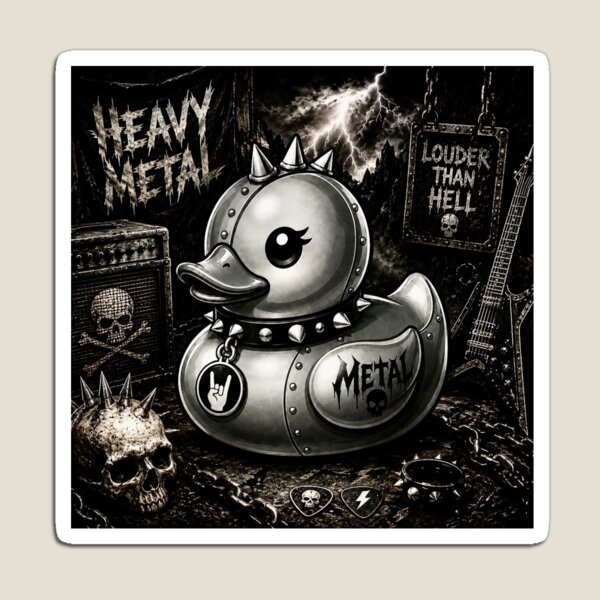 Item preview, Pato de goma de heavy metal designed and sold by Thor-stone.