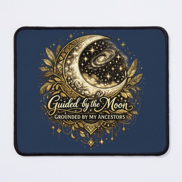 Item preview, Guided by the Moon, Grounded by My Ancestors | African Celestial Moon Art designed and sold by 'VARI'.