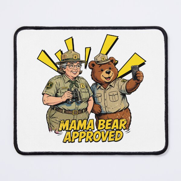 Item preview, Mama Bear Approved Female Park Ranger Selfie Comic Art Woman Park Ranger Gift designed and sold by Neurospicy Trolls.