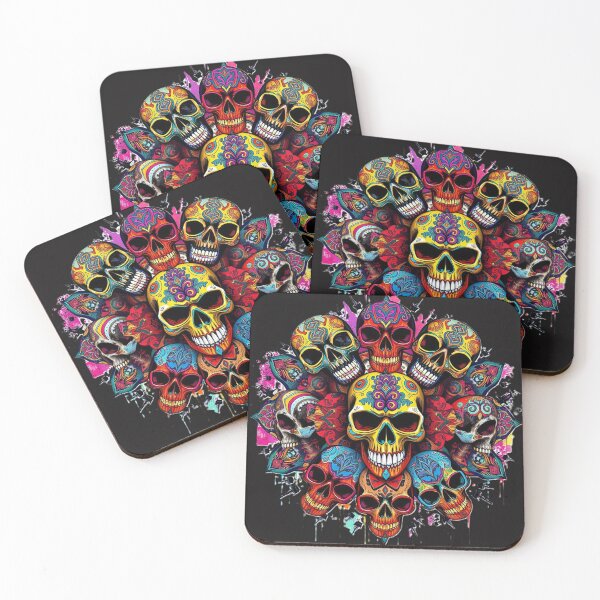 Item preview, Colourful Skulls designed and sold by TheDarkVault.