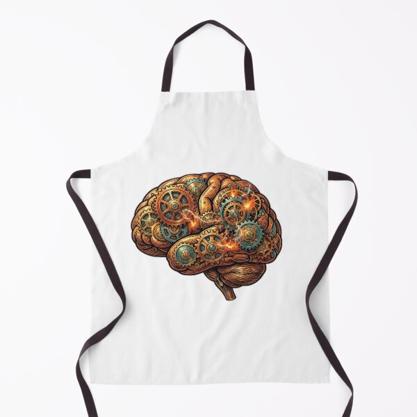 Item preview, Professional Overthinker Funny Steampunk Brain Gears designed and sold by ryanguas.