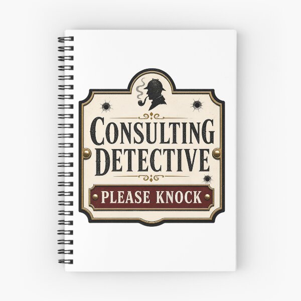 Item preview, Sherlock Holmes Consulting Detective Please Knock Vintage Sign Plaque designed and sold by Fenay Designs.